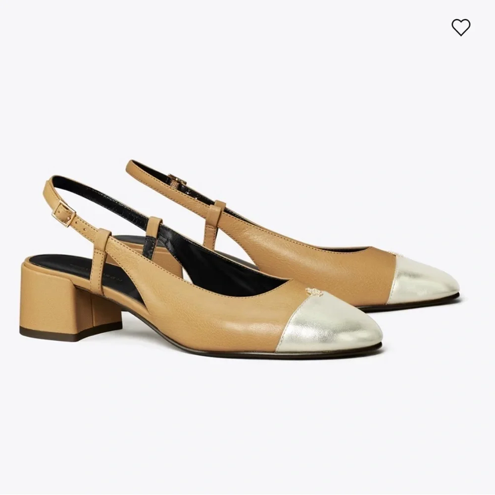 New Tory Burch CAP-TOE SLINGBACK PUMP